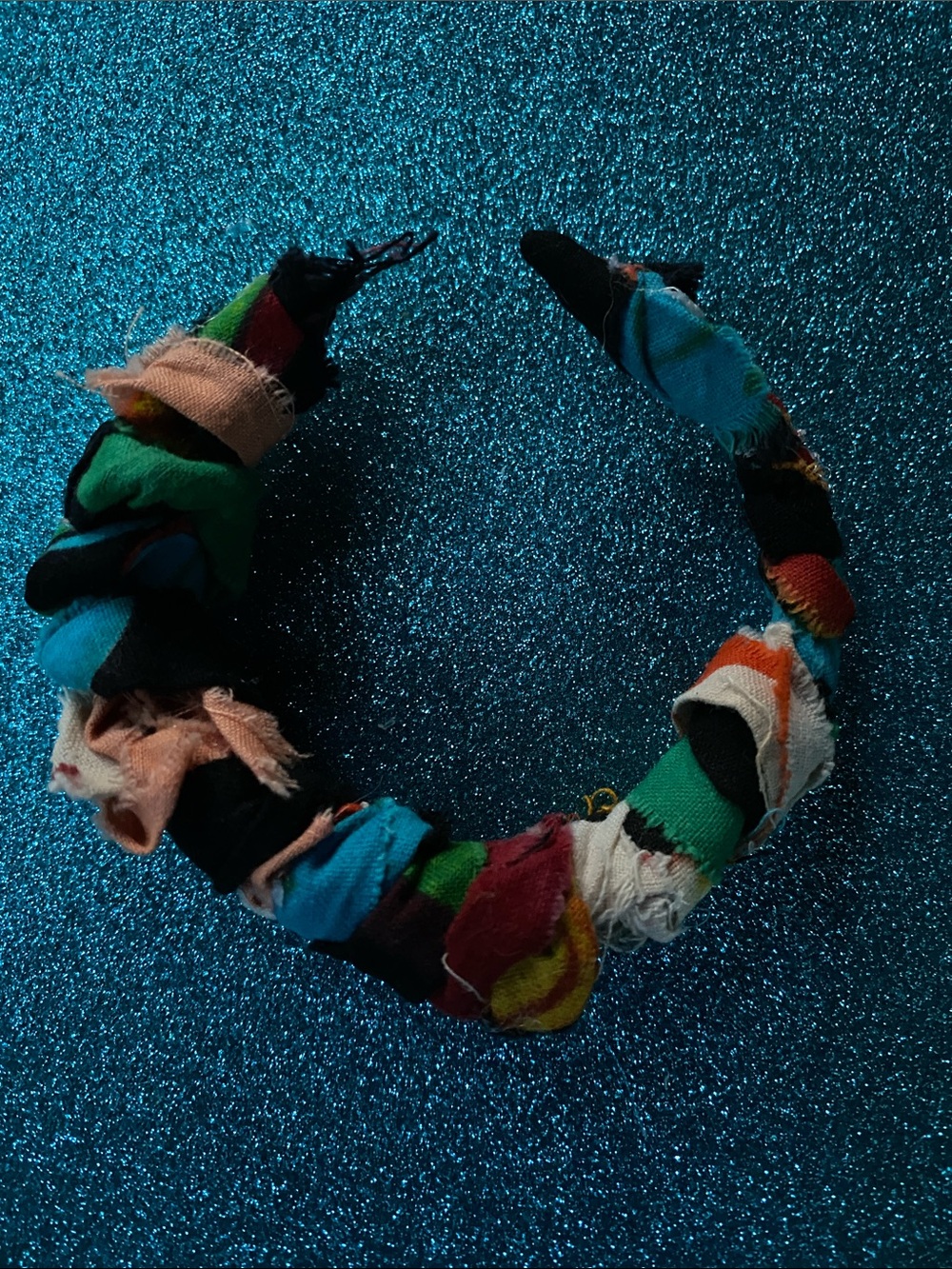 Multicolor Fabric-Wrapped Bracelet - Vibrant Women’s Bracelet